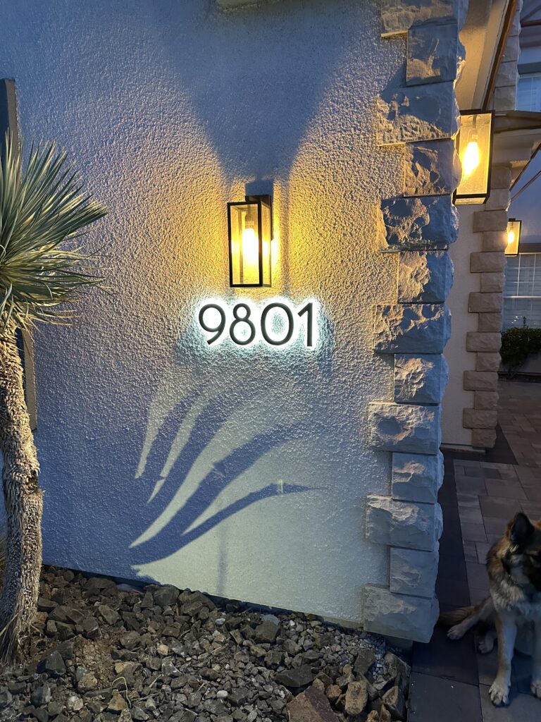 30 LED Address Sign Installation - After
