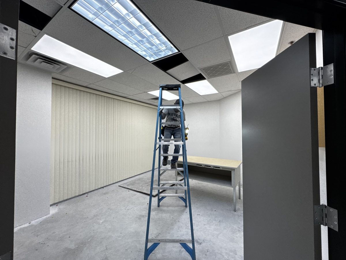 Office after lighting retrofit